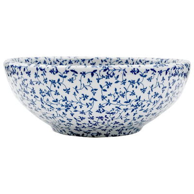 Lavello da appoggio Vidaxx rotondo φ41x14 cm in ceramica bianca e blu