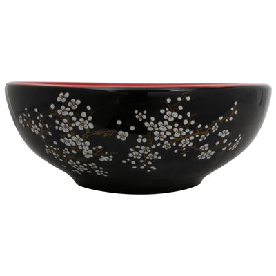 Lavello da appoggio Vidaxx rotondo φ41x14 cm in ceramica nera e rossa