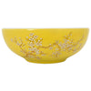 Vidaxl Straction Wasker Round φ41x14 cm Cerámico blanco y amarillo