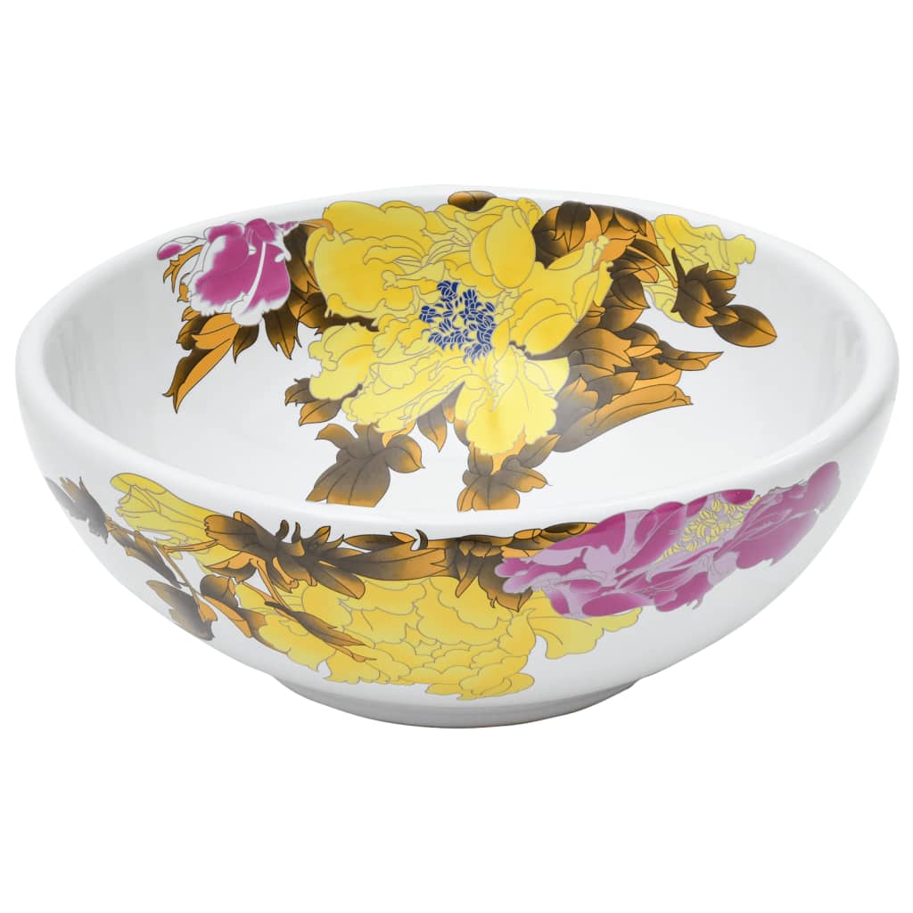 Vidaxl Straction Wasker Round φ41x14 cm Ceramic Multi -Colored