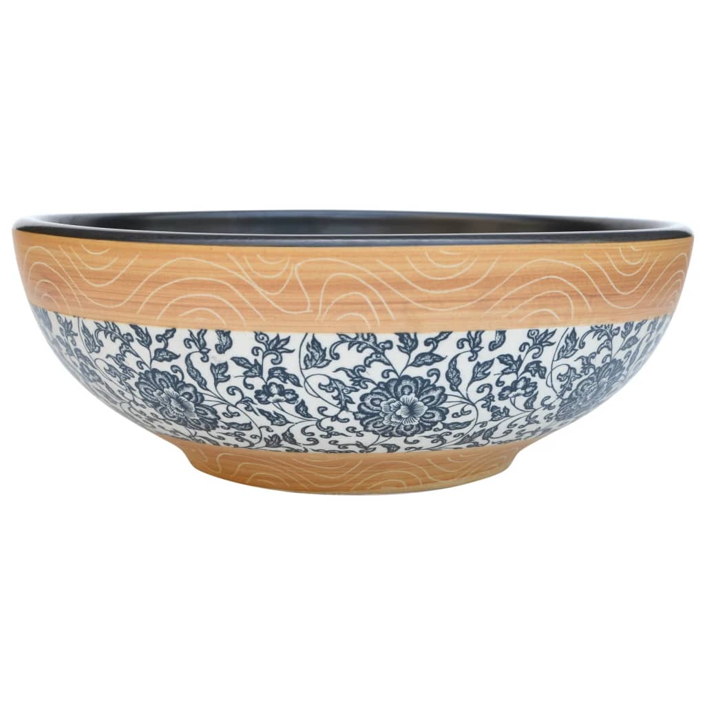 Lavello da appoggio Vidaxx rotondo φ41x14 cm in ceramica multicolore