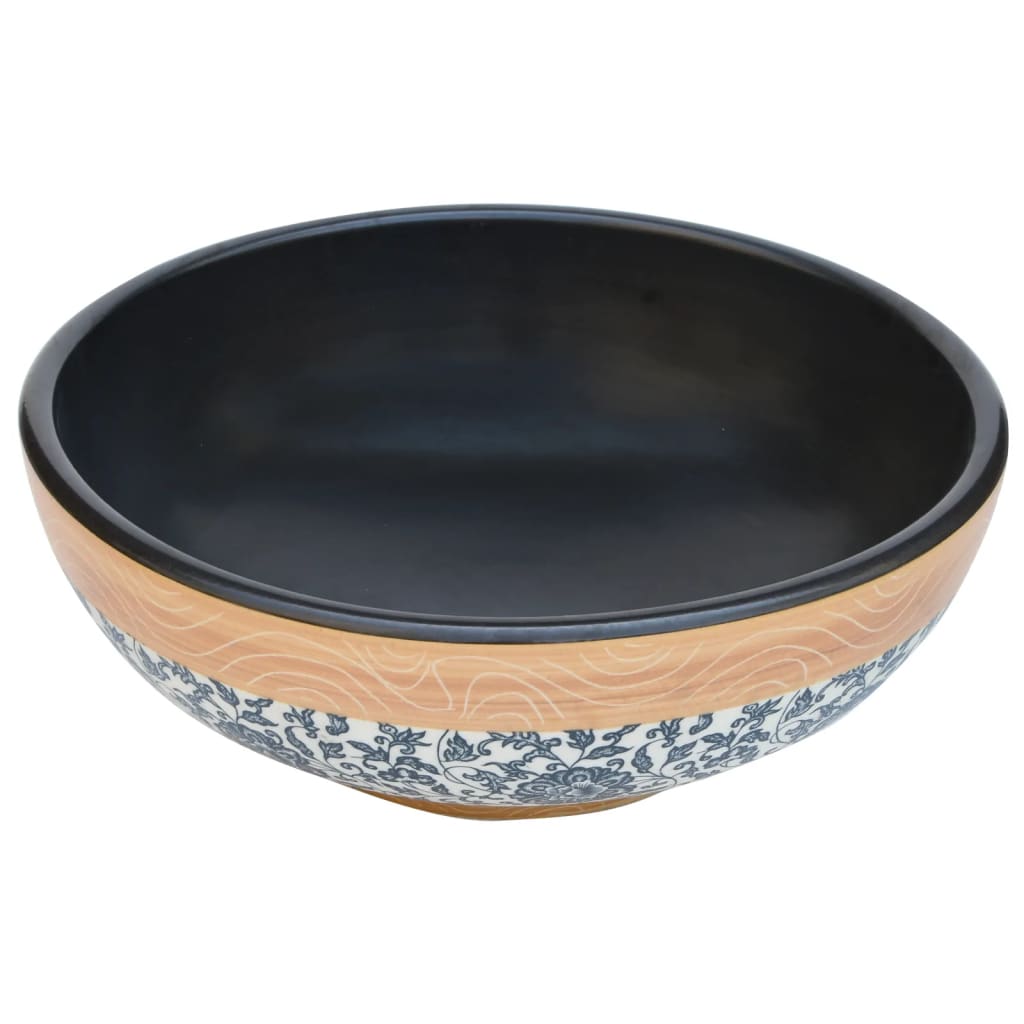 Lavello da appoggio Vidaxx rotondo φ41x14 cm in ceramica multicolore