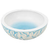 Lavello da appoggio Vidaxx rotondo φ41x14 cm in ceramica bianca e blu