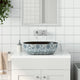 Vidaxl Stracture Wasker Ovaal 47x33x13 cm ceramica in ceramica e blu