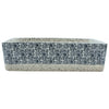 Vidaxl opzetwasbak rechthoekig 46x35,5x13 cm keramiek grijs en blauw