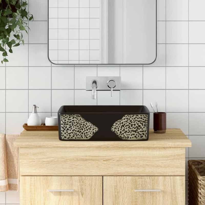 Vidaxl Strack Wasker Regant 46x35.5x13 cm Nero ceramico