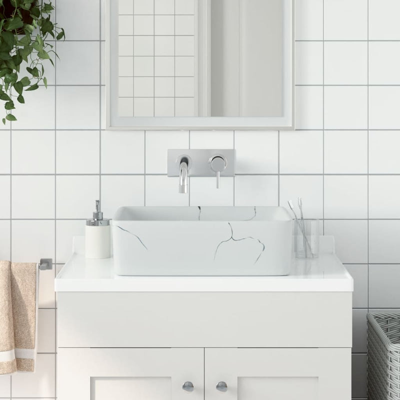 Vidaxl Strack Wash Bok Regant 46x35.5x13 cm bianco ceramico