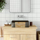 Vidaxl Stracht Wasbok Rectangular 46x35.5x13 cm ceramico nero e marrone