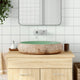 Vidaxl Straction Wasker Ovaal 59x40x15 cm Verde ceramico e marrone