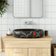 Vidaxl Stracture Wasker Ovaal 59x40x15 cm ceramico nero