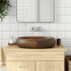 Lavabo da appoggio Vidaxx ovale 59x40x15 cm in ceramica marrone