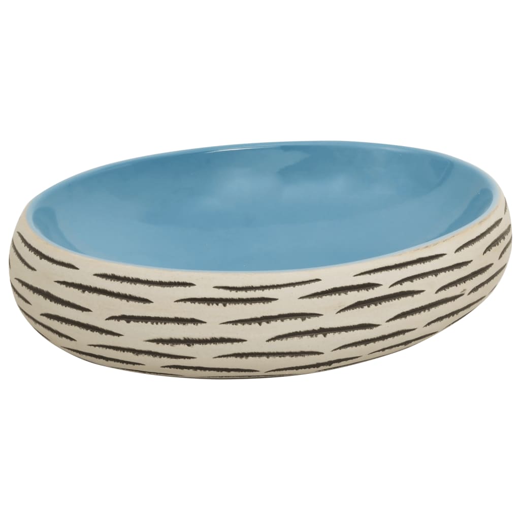 Vidaxl Straction Wasker Ovaal 59x40x15 cm ceramico multilorato