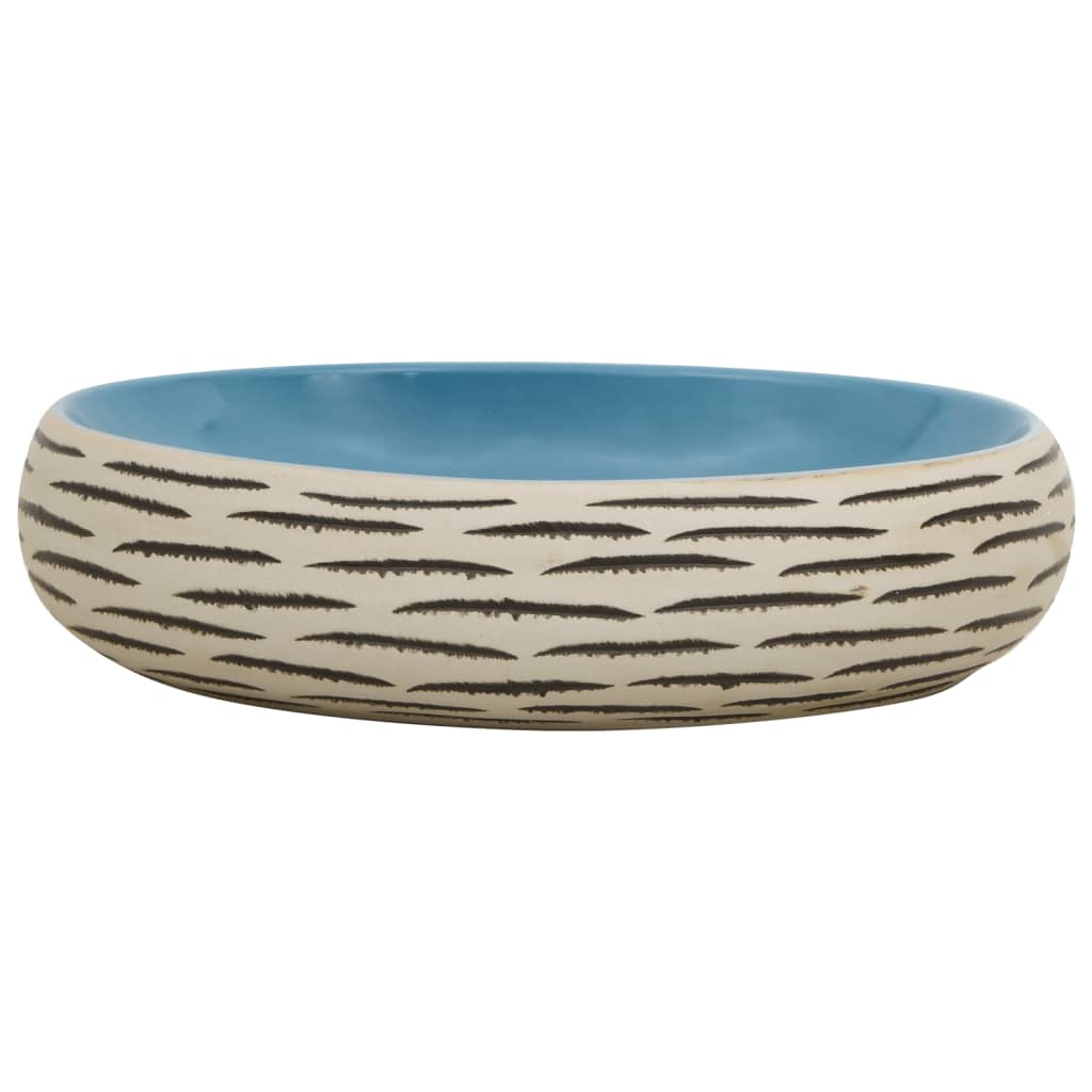 Vidaxl Straction Wasker Ovaal 59x40x15 cm ceramico multilorato