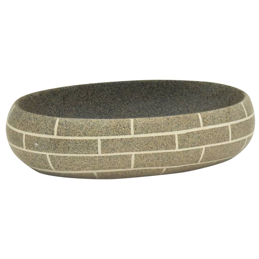 Vidaxl Straction Wasker Ovaal 59x40x15 cm ceramico multilorato