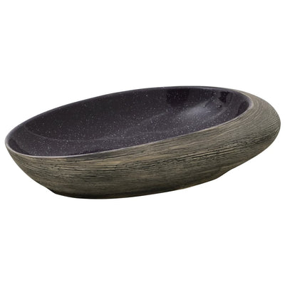 Vidaxl Straction Wasker Ovaal 59x40x14 cm Ceramico viola e grigio