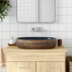 Vidaxl Straction Wasker Ovaal 59x40x14 cm Ceramica marrone e blu