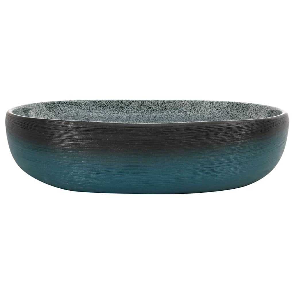 Vidaxl Straction Wasker Ovaal 59x40x14 cm Turquoise in ceramica