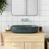 Vidaxl Straction Wasker Ovaal 59x40x14 cm Turquoise in ceramica