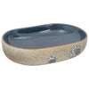 Vidaxl Straction Wash Ban Ovaal 59x40x14 cm sabbia ceramica -colorata e blu