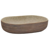 Vidaxl Straction Wash Ban Ovaal 59x40x14 cm sabbia ceramica e marrone