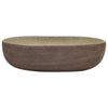 Vidaxl Straction Wash Ban Ovaal 59x40x14 cm sabbia ceramica e marrone