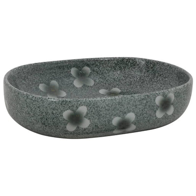 Vidaxl Straction Wondher Ovaal 59x40x14 cm Blu ceramica