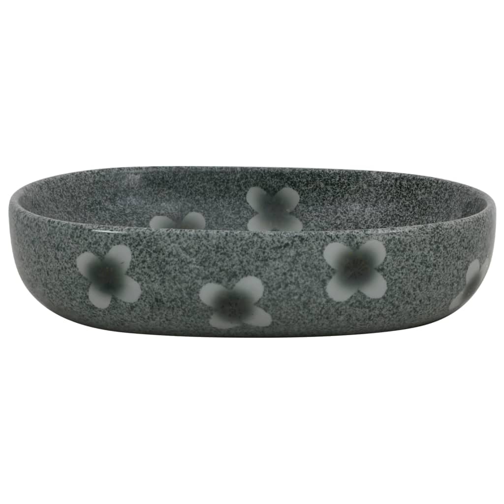 Vidaxl Straction Wondher Ovaal 59x40x14 cm Blu ceramica