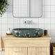Vidaxl Straction Wondher Ovaal 59x40x14 cm Blu ceramica