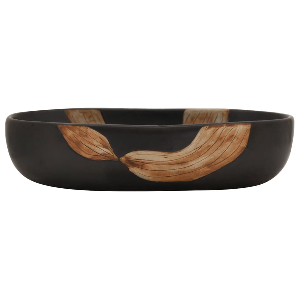 Vidaxl Straction Wasker Ovaal 59x40x14 cm Black in ceramica