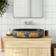 Vidaxl Stracture Wasker Ovaal 59x40x14 cm Grigio ceramico e nero