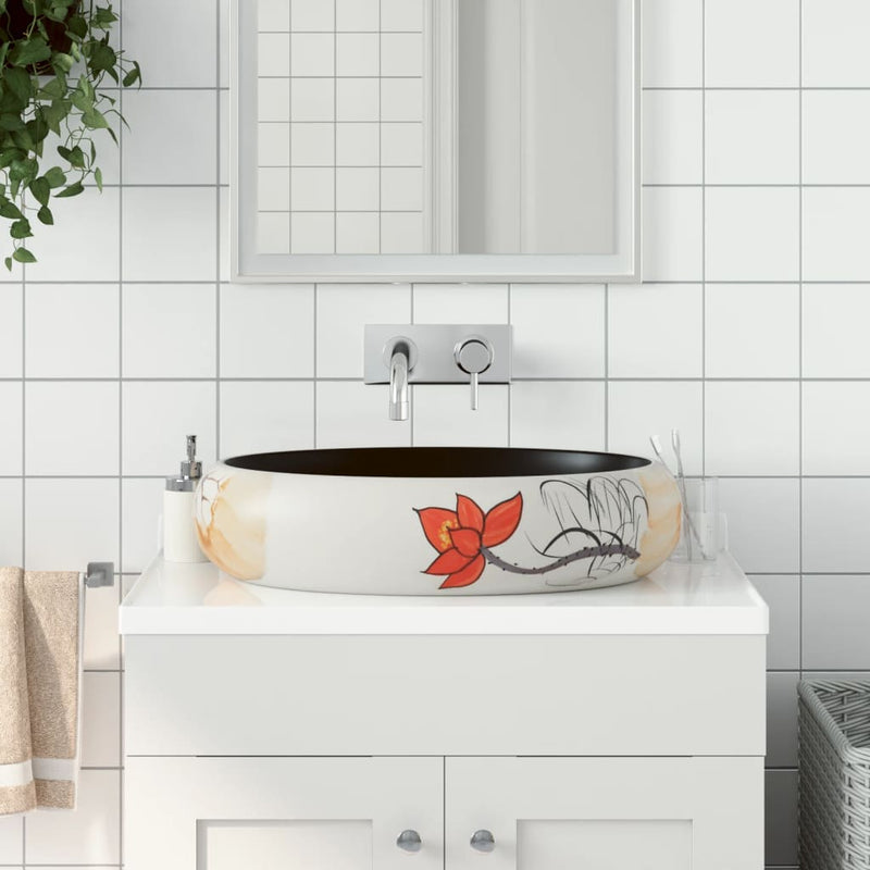 Vidaxl Straction Wasker Ovaal 59x40x15 cm ceramico multilorato