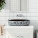 Vidaxl Straction Wasker Ovaal 59x40x14 cm ceramico nero e blu