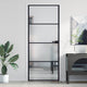 Vidaxl Porta interna stretta 83x201,5 cm in vetro indurito e nero in alluminio