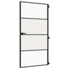 Porta interna vidaxl stretta 102.5x201,5 cm vetro indurito e nero in alluminio