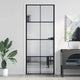 Vidaxl Porta interna stretta 83x201,5 cm in vetro indurito e nero in alluminio