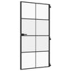 Porta interna Vidaxx stretta 102,5x201,5 cm vetro temperato e alluminio nero