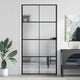 Porta interna Vidaxx stretta 102,5x201,5 cm vetro temperato e alluminio nero