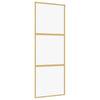Porta scorrevole Vidaxl 76x205 cm Clear ESG Glass e in oro in alluminio