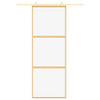 Porta scorrevole Vidaxl 76x205 cm Clear ESG Glass e in oro in alluminio
