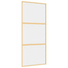 Porta scorrevole Vidaxl 90x205 cm Clear ESG Glass e in oro in alluminio