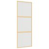 Porta scorrevole Vidaxl 76x205 cm in vetro ESG e oro in alluminio