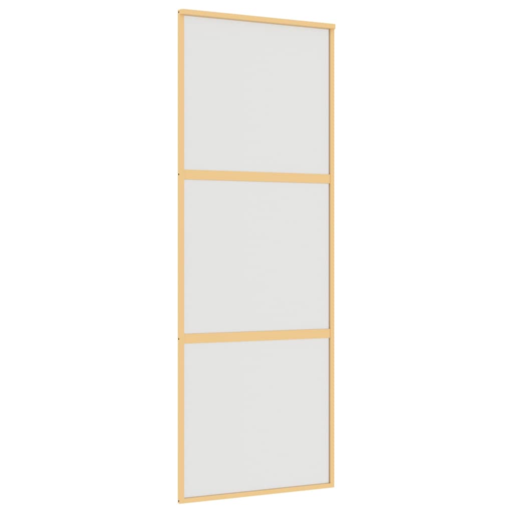 Porta scorrevole Vidaxl 76x205 cm in vetro ESG e oro in alluminio