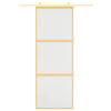 Porta scorrevole Vidaxl 76x205 cm in vetro ESG e oro in alluminio