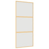 Porta scorrevole di Vidaxl 90x205 cm in vetro ESG e oro in alluminio