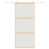 Porta scorrevole di Vidaxl 90x205 cm in vetro ESG e oro in alluminio
