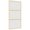 Porta scorrevole Vidaxl 102.5x205 cm vetro ESG e oro in alluminio