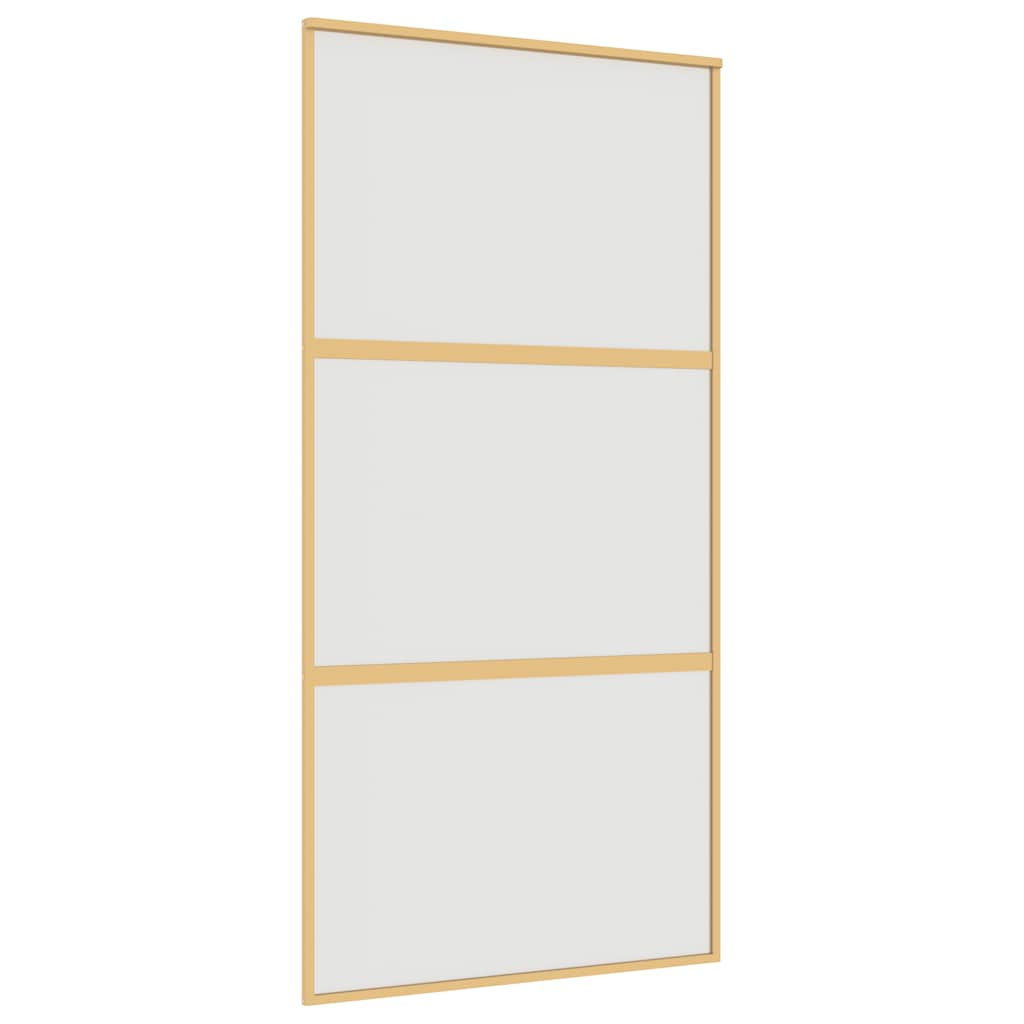 Porta scorrevole Vidaxl 102.5x205 cm vetro ESG e oro in alluminio