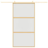 Porta scorrevole Vidaxl 102.5x205 cm vetro ESG e oro in alluminio