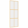 Porta scorrevole Vidaxl 76x205 cm Clear ESG Glass e in oro in alluminio