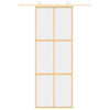 Porta scorrevole Vidaxl 76x205 cm Clear ESG Glass e in oro in alluminio